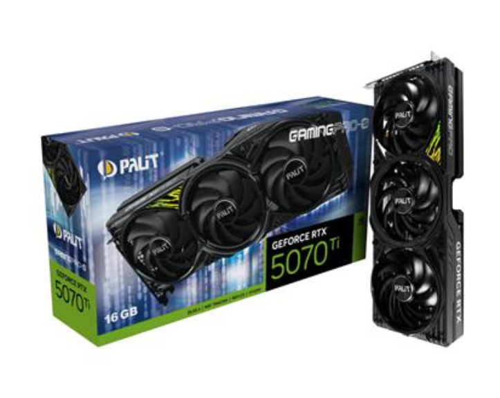 Palit GeForce RTX 5070 Ti GamingPro-S 16GB GDDR7 Graphics Card, PCIe 5.0