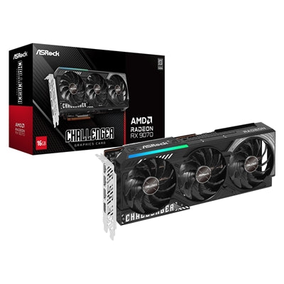 ASRock RX 9070 Challenger CL 16G – 16GB GDDR6, Dual Fan, 2520 MHz